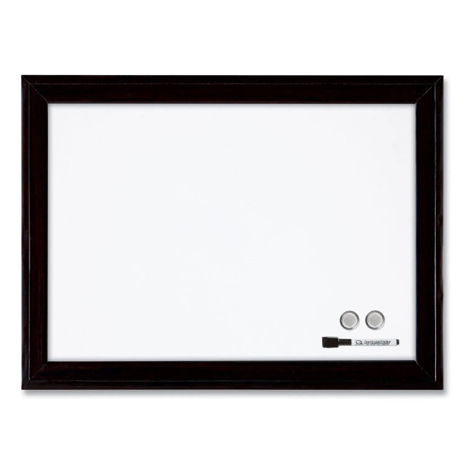 Quartet® Home Decor Magnetic Dry Erase Board, 23" x 17", White Surface, Black Wood Frame