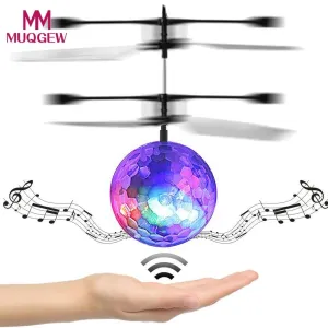"RC Toy EpochAir RC Flying Ball, RC Drone Helicopter Ball Built-in Music With Shinning LED Light Colorful Flyings for Kids Toy"