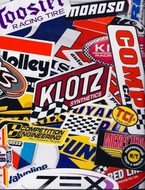 Racing Decal Sticker 25 Piece Assortment Pack By Crash Daddy