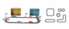 Racing Car Playset With Paper Puzzle Road