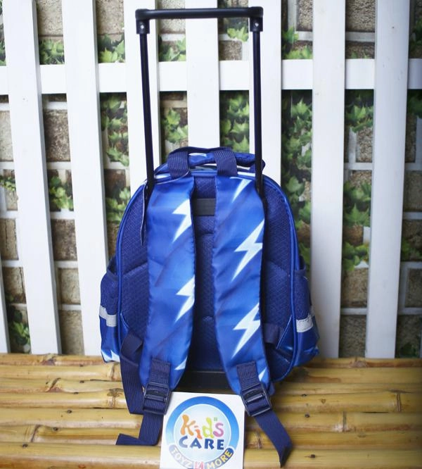 Racing Car Themed Small Trolley Bag for Playgroup | Blue (HSD-2512)