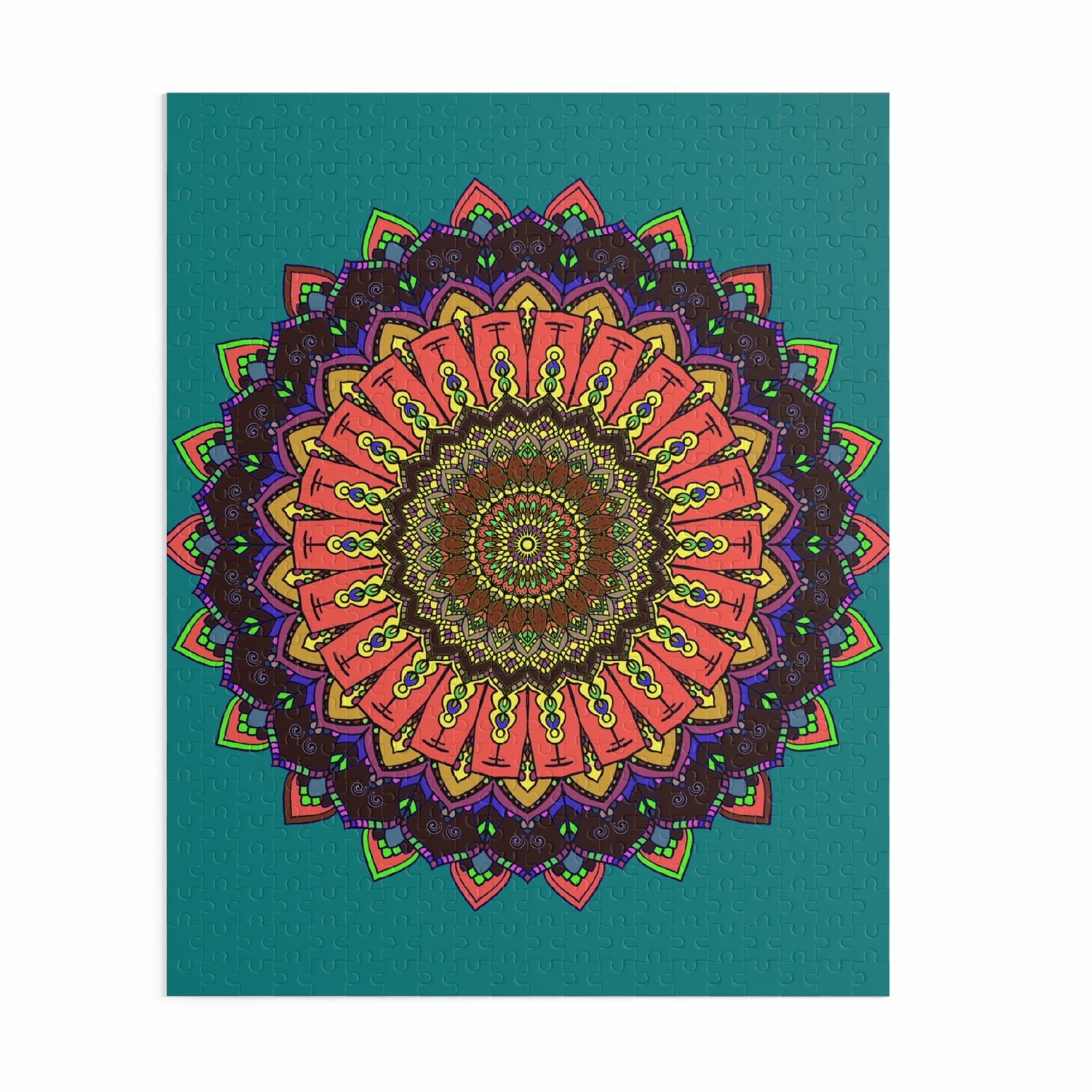 Rainbow Mandala Puzzle - 252/500 Pieces