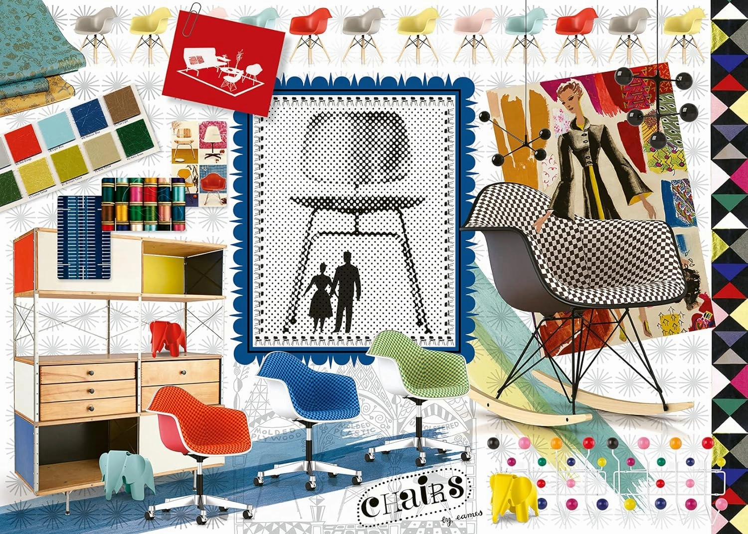 Ravensburger Eames Design Spectrum 1000 Piece Jigsaw Puzzle for Adults - 16900 - Every Piece is Unique, Softclick Technology Means Pieces Fit Together Perfectly