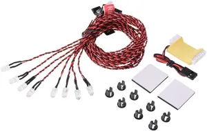 RC Airplane Simulation Flashing Light, 8 LED Lighting System Kit, Simulation Flash Lamp for RC Airplane Helicopter Deformation Model