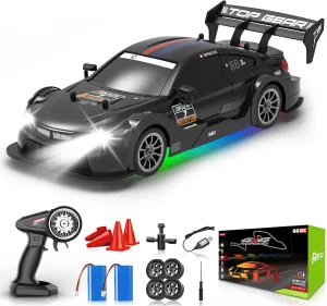 RC Drift Car, Drifting RC Cars 1/16 Remote Control Cars with Colorful Light 2.4GHz 4WD High Speed Racing Vehicle Fast Remote Control Drifting Car Sport Toy Cars for Adults Boys Girls Kids