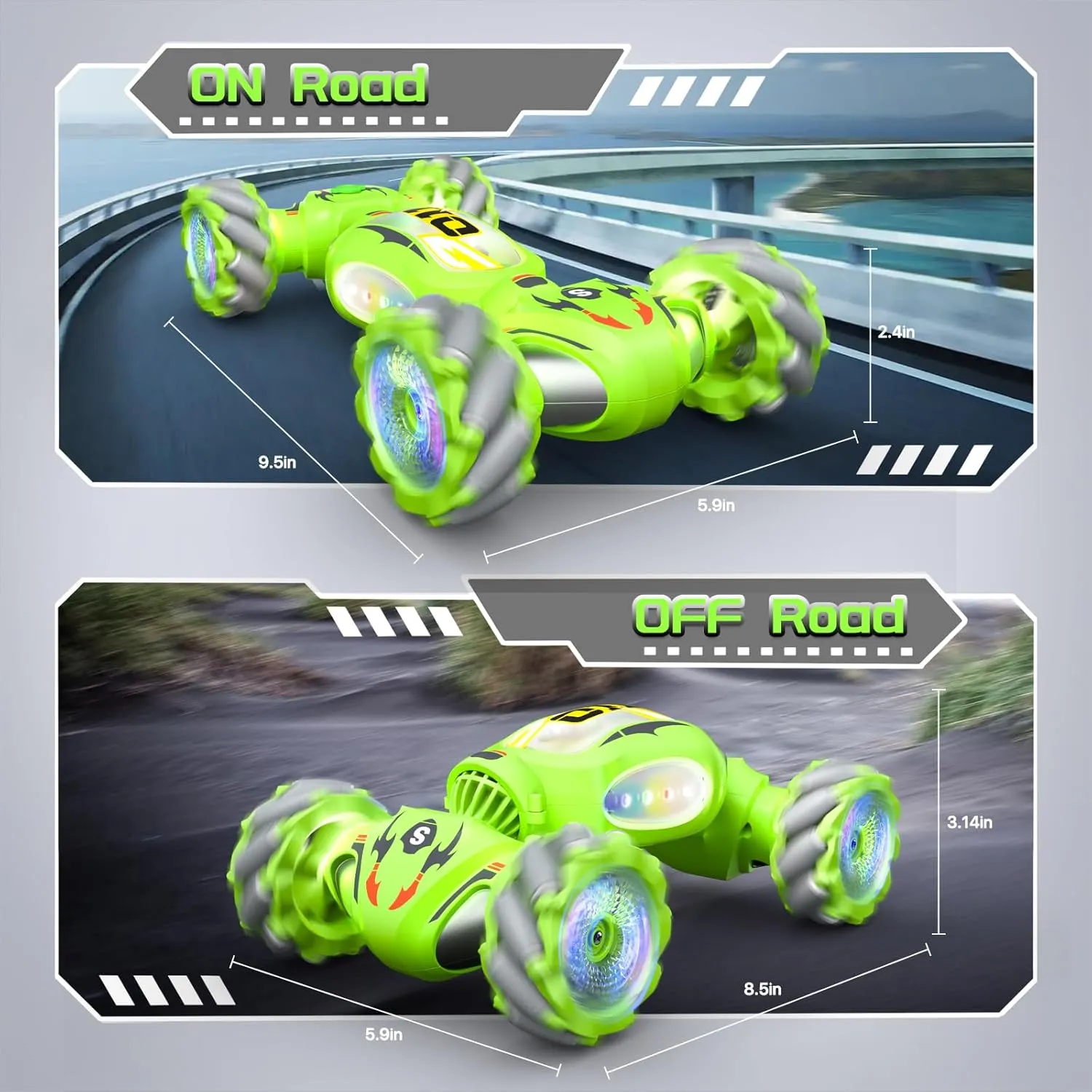 RC Stunt Cars Remote Control Car Double-Sided Driving 360-degree Flips Rotating Toy All Terrain Off-Road car,4WD Gesture Sensing Stunt Car for Boys 6-12 Year Old for Kids