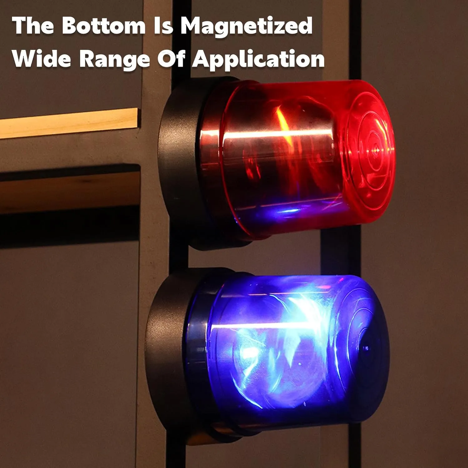 Red Police Beacon Light Toy,Spinning Effects&Realistic Siren Sounds, Perfect for Pretend Police Play, for Kids Age 3 