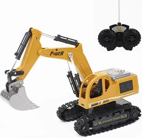 Remote Control Engineering Vehicle RC Crawler Excavator Simulation Excavator with Colorful Lights Five-Channel Electric Machine Car Boy Toy Car Children's Gift Car
