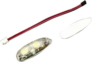 Replacement Part For Double Flash Night Light Lamp Strobe Flashing LED Module 85Mah For RC Drone Ducted Fixed Wing Helicopter Model Accessories - (Color: White Lamp)