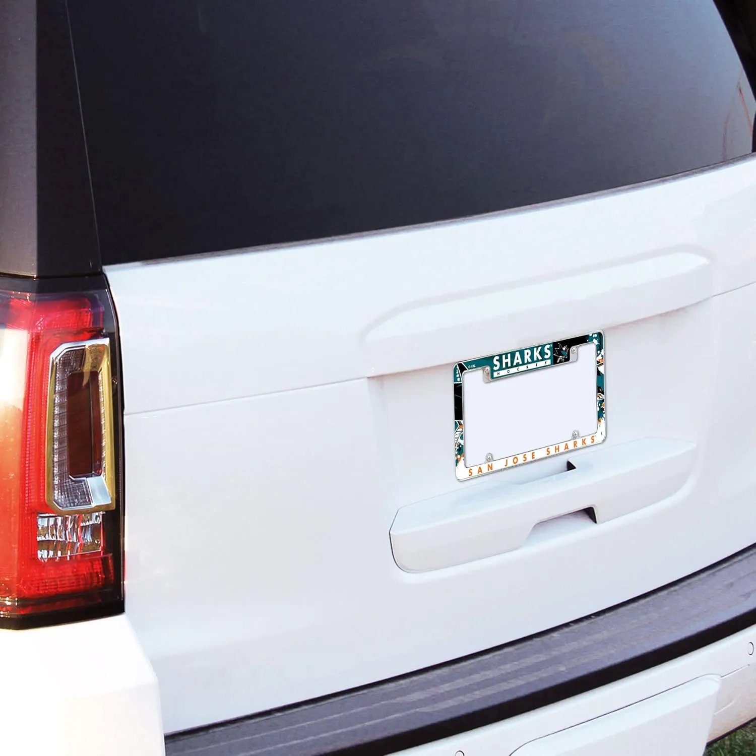 Rico Industries NHL All Over Chrome Frame 12" x 6" Chrome All Over Automotive License Plate Frame for Car/Truck/SUV