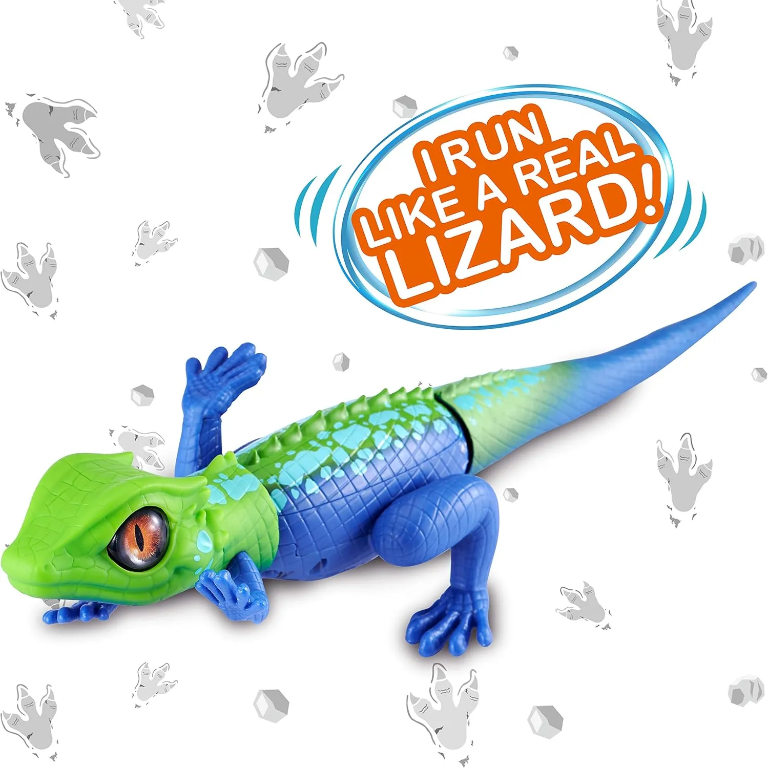 Robo Alive Lurking Lizard Series 2 Blue Green by ZURU Battery-Powered Robotic Interactive Electronic Reptile Toy That Moves (Blue Orange)