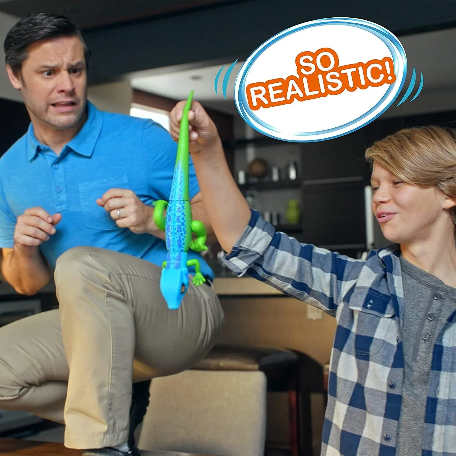 Robo Alive Lurking Lizard Series 2 Blue Green by ZURU Battery-Powered Robotic Interactive Electronic Reptile Toy That Moves (Blue Orange)