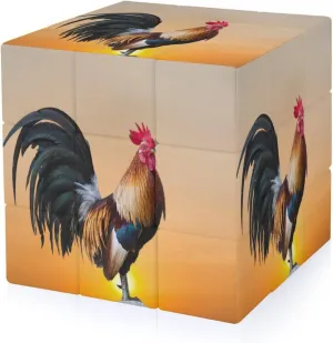 Rooster Sunrise Funny 3x3x3 Cube Smooth Lightweight Puzzle for Adult Graphic Printing Travel