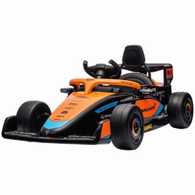 Rootz McLaren Licensed Electric Car for Kids - Formula 1 Car - Dual Motors - Aerodynamic Design - Horn, USB, Music - Remote Control - 115cm x 67cm x 50cm