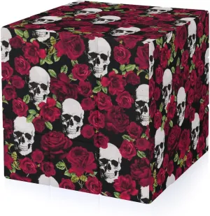 Rose Skull Funny 3x3x3 Cube Smooth Lightweight Puzzle for Adult Graphic Printing Travel