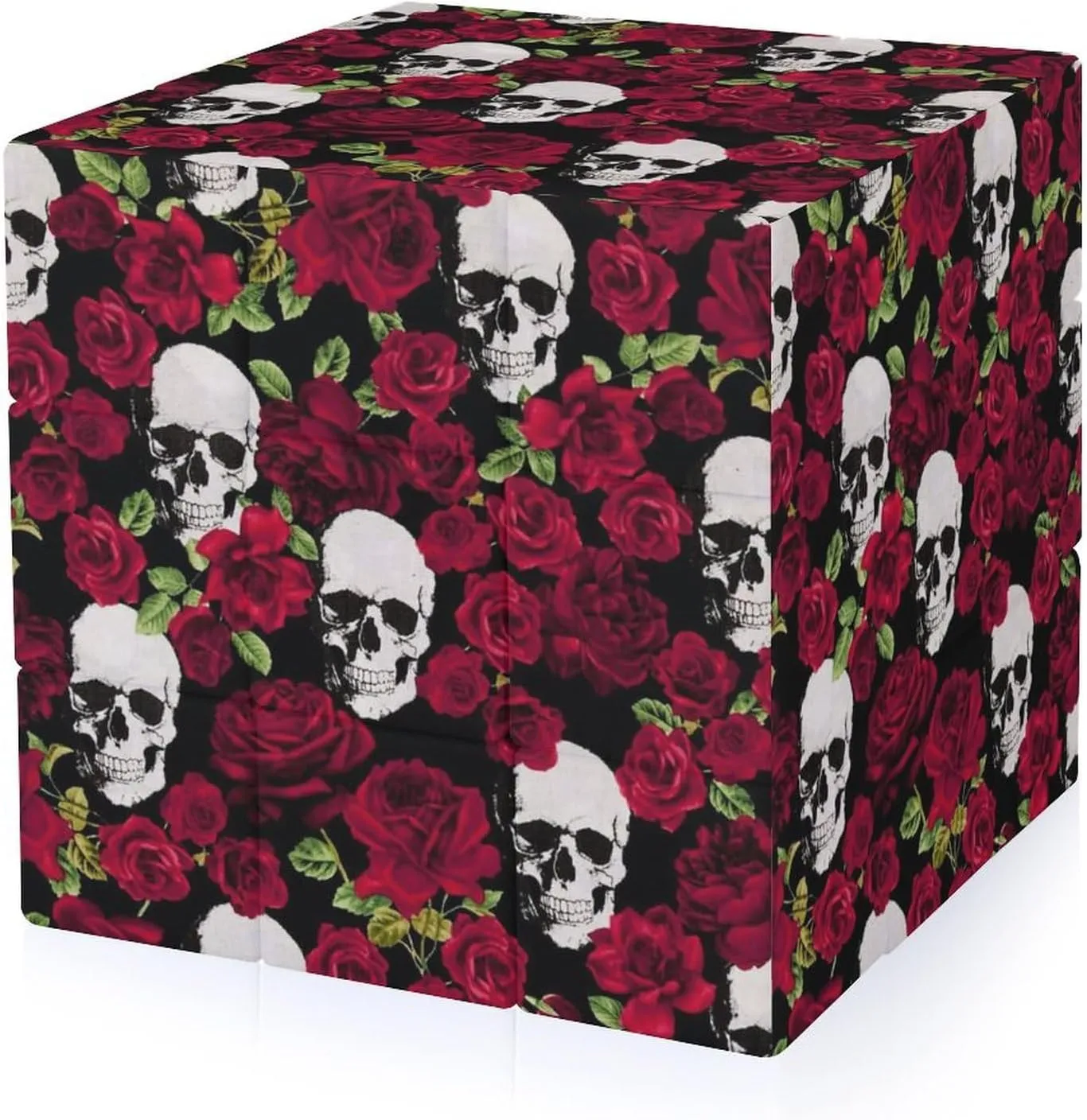 Rose Skull Funny 3x3x3 Cube Smooth Lightweight Puzzle for Adult Graphic Printing Travel