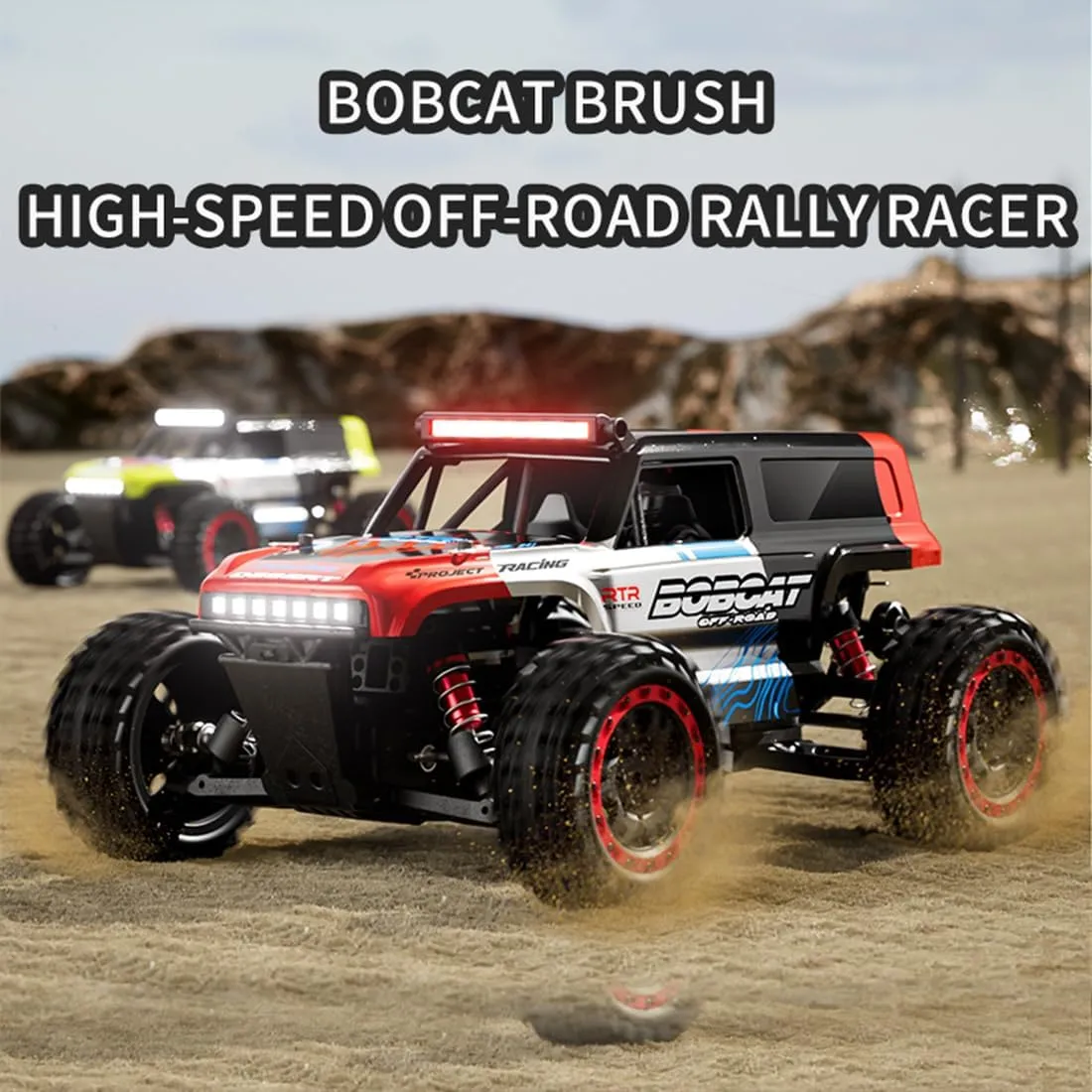 S912 1/16 RC Drift Car Mini, 2.4G Full-Proportional Brushless RC Off-Road Vehicle 4WD 36KM/H 2 Batteries Remote Control Climbing Car, Electric Crawler Buggy Toy Gift -RTR