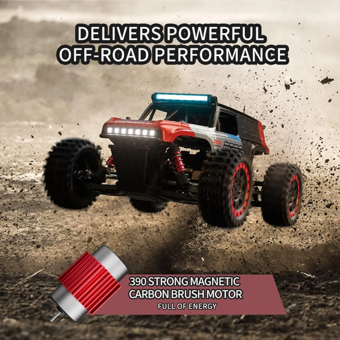 S912 1/16 RC Drift Car Mini, 2.4G Full-Proportional Brushless RC Off-Road Vehicle 4WD 36KM/H 2 Batteries Remote Control Climbing Car, Electric Crawler Buggy Toy Gift -RTR