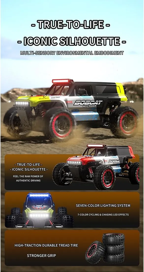 S912 1/16 Remote Control Drift Car, 2.4G Brushed Full-Proportional 4WD 36KM/H High-Speed RC Climbing Car Mini 2 Batteries RC Buggy Rock Crawler Model Toy Gift -RTR