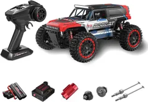 S912PRO 1/16 Remote Control Drift Car, 2.4G Brushless Full-Proportional 4WD 55KM/H High-Speed RC Climbing Car Mini 2 Batteries RC Buggy Rock Crawler Model Toy Gift -RTR