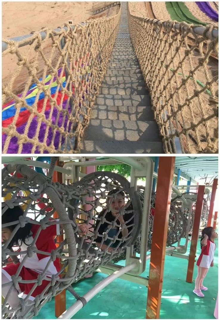 Safety Anti-Fall Fence Net for Children Pet Cat,Cargo Net Climbing Rope,Playground Climbing Children Net Woven Rope Truck Trailer Netting Swing Treehouse Hammock Rope (Jute, 1Mx10M(3.3FTx32.8FT))