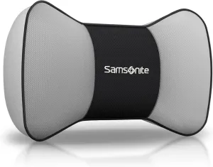 Samsonite Neck Pillow for Car – Ergonomic Memory Foam Headrest Cushion – Car Seat Support for Driving Comfort – Compact Neck Rest – Travel Pillow for Long Road Trips