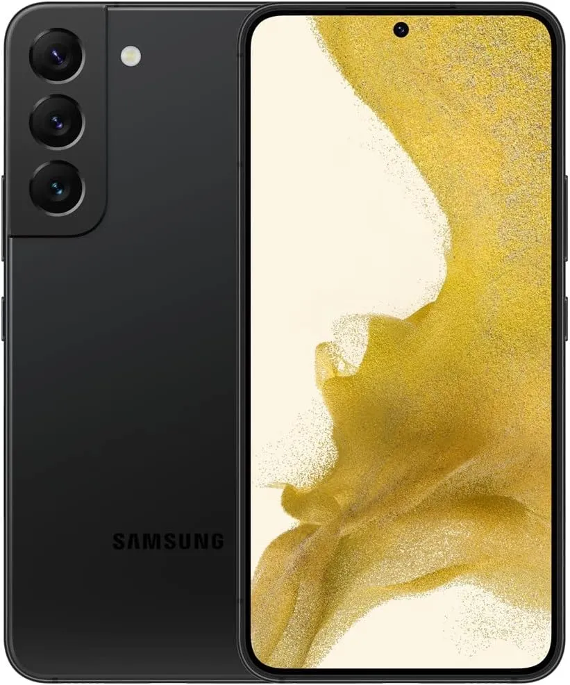 Samsung Galaxy S22 5G (128GB, 8GB) 6.2" 120Hz, 50MP 4K Camera (Fully Unlocked, US & Global) S901U1 (w/ 25W Super Fast Charge Cube, Black)(Renewed)