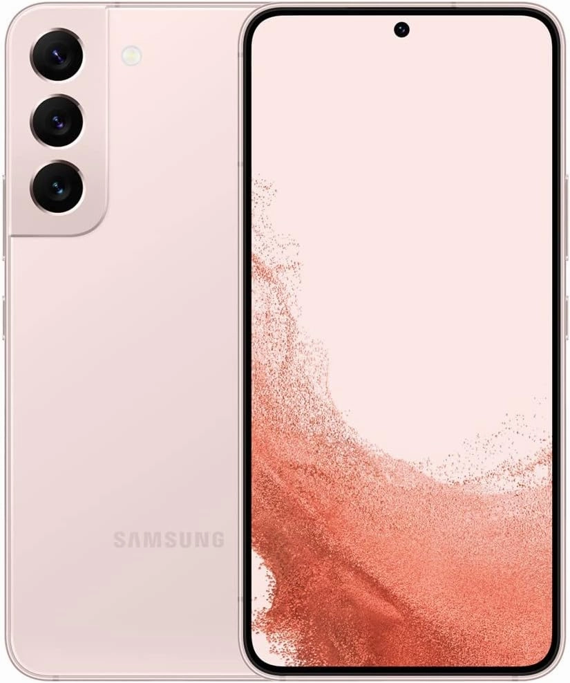 SAMSUNG Galaxy S22 5G (128GB, 8GB) 6.2'' AMOLED 2X, 50MP 4K Camera, Global 5G Volte (Fully Unlocked for AT&T, Verizon, T-Mobile, Global) S901U1 (w/ 25W Charge Cube, Pink Gold)(Renewed)