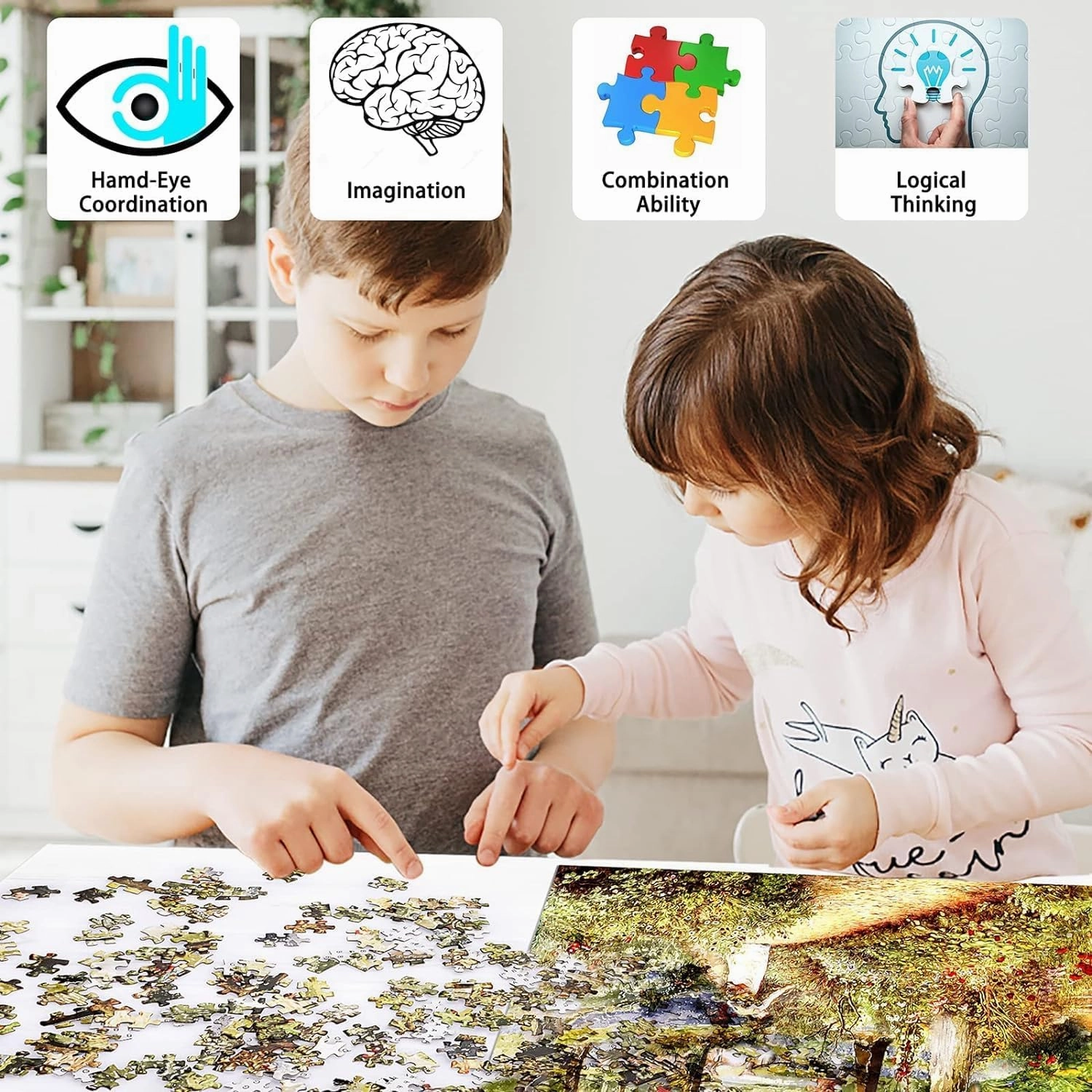 School of Fish Theme Wooden Puzzle for Perfect Patchworksuitable Home DecorationBirthday GiftsSuitable Both Men and Women Wooden Puzzle 500 Pieces