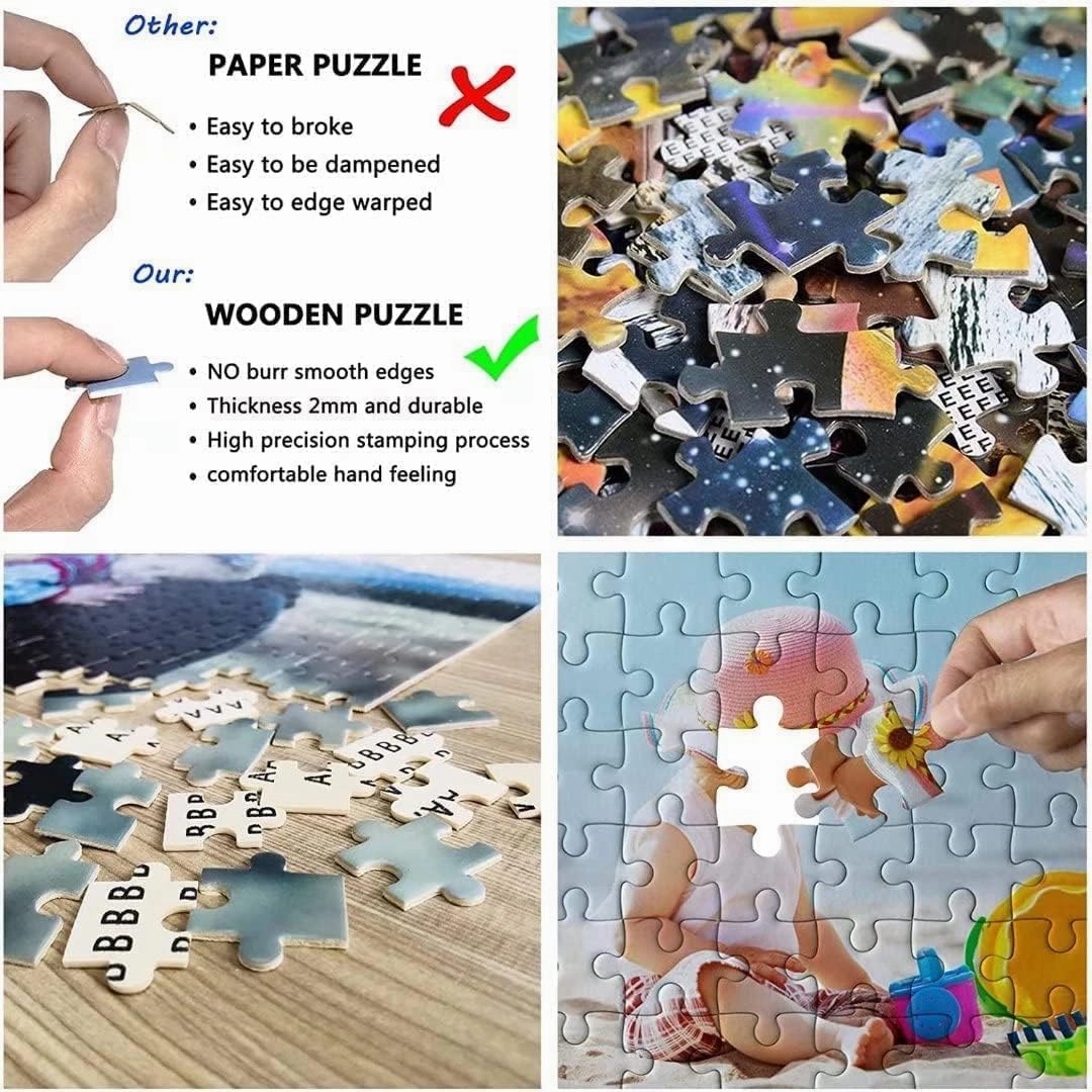 School of Fish Theme Wooden Puzzle for Perfect Patchworksuitable Home DecorationBirthday GiftsSuitable Both Men and Women Wooden Puzzle 500 Pieces