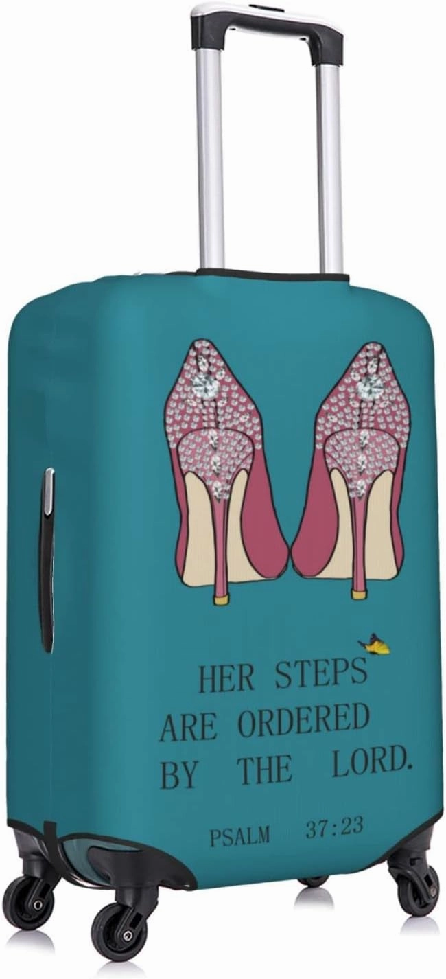 Scripture Suitcase Protector Glam Religious Bible Verse Travel Bag Protector God Inspirational Quotes Spiritual Christian Gift For Women Faith High Fashion Motivational