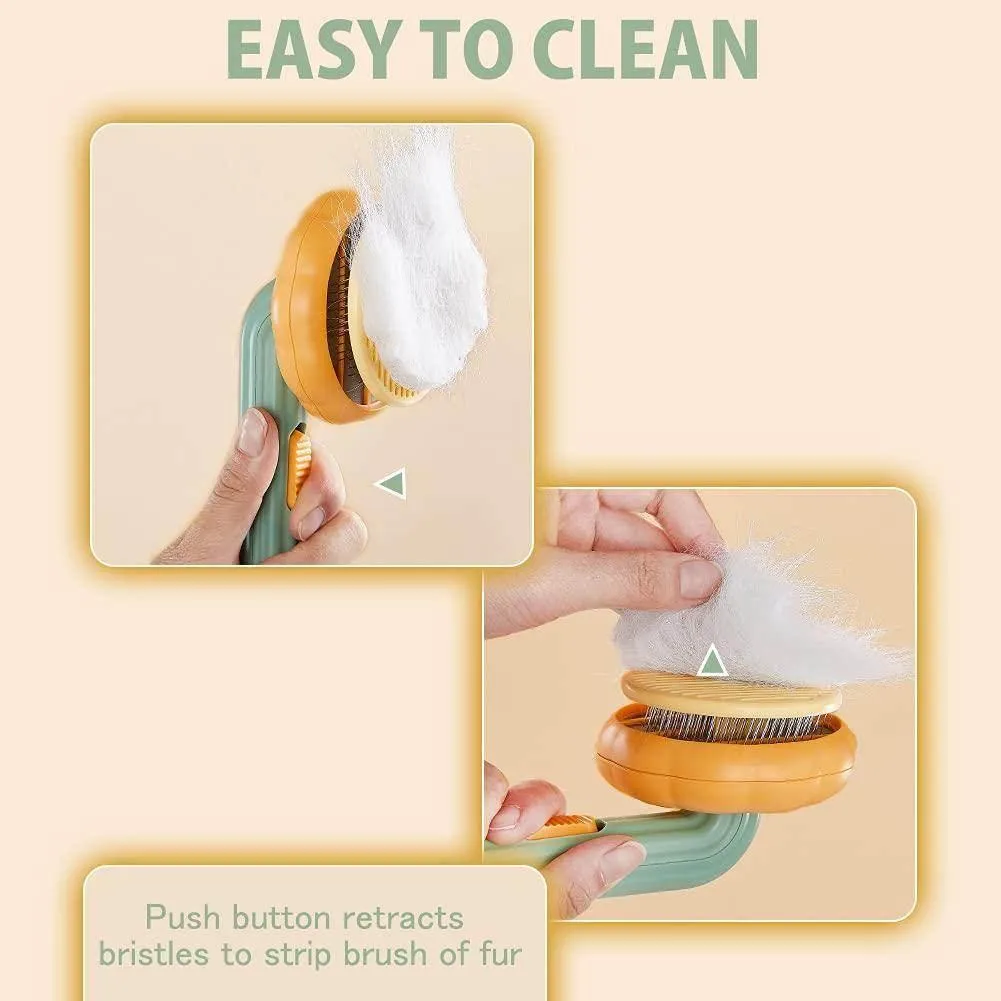 Self-Cleaning Pet Hair Brush - Grooming Tool for Cats and Dogs