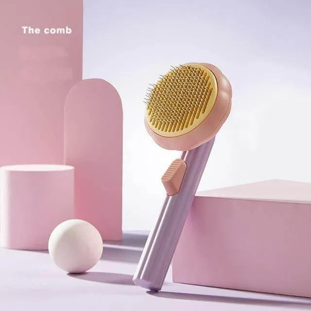 Self-Cleaning Pet Hair Brush - Grooming Tool for Cats and Dogs
