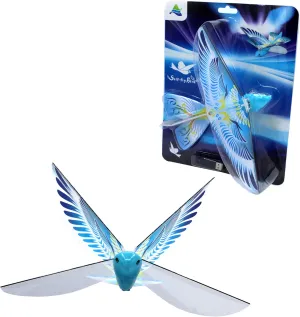 Self Flying eBird Blue Pigeon - Electronic Flying Bird Drone Toy. Adjust the Rudder to Make the Flapping Wings Bird Fly Forward and Back to You. 3 Flying Models! No Remote Control Needed, USB Charging