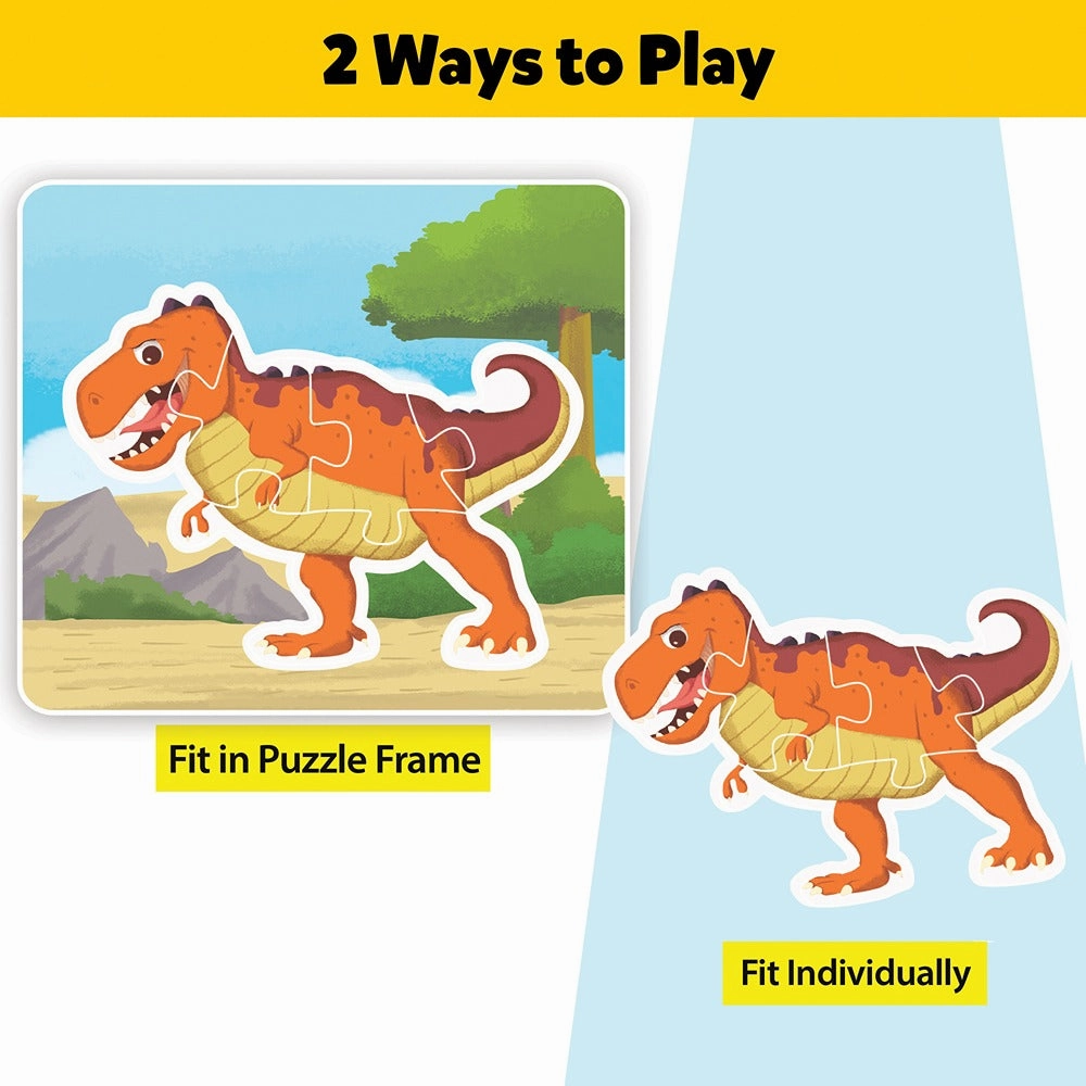 Set of 2 Jigsaw Puzzle World of Dinosaurs & Magical Unicorns - 30 Pieces (1-3 Years)