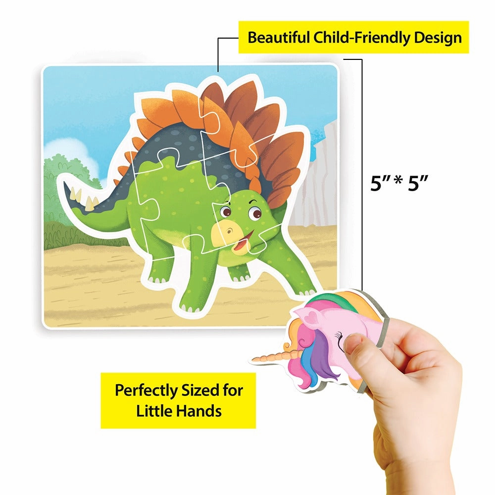 Set of 2 Jigsaw Puzzle World of Dinosaurs & Magical Unicorns - 30 Pieces (1-3 Years)
