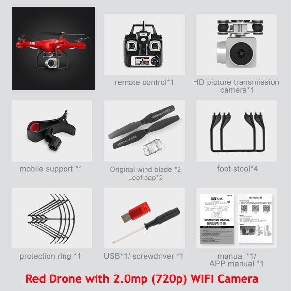 SH5H Quadcopter FPV Drones With Camera HD Quadcopter With WIFI Camera RC Helicopter Remote Control Toys