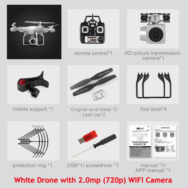 SH5H Quadcopter FPV Drones With Camera HD Quadcopter With WIFI Camera RC Helicopter Remote Control Toys
