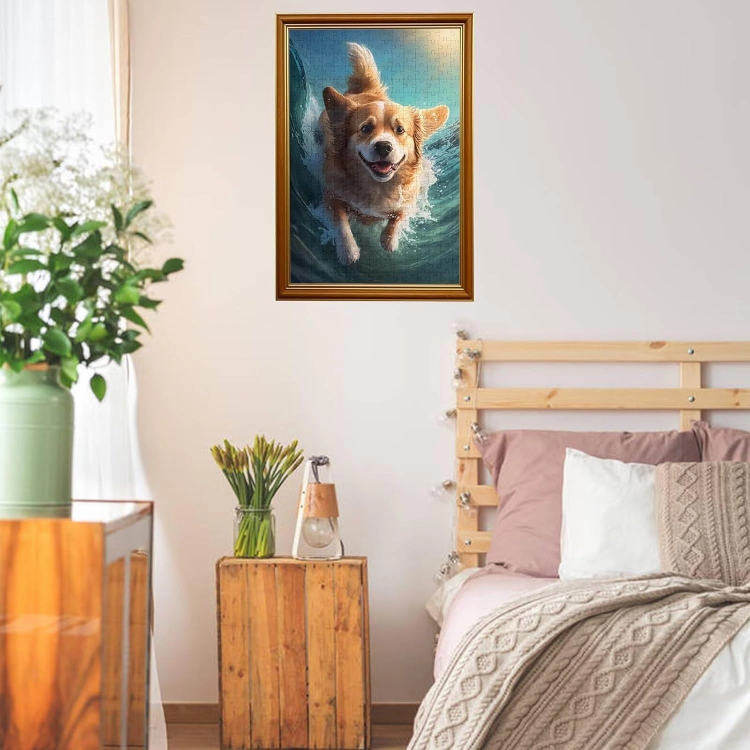 Shadow of The Wolf Puzzles for Adults 1000 Piece Wooden Jigsaw Puzzle Difficult and Cool- Shadow of The Wolf- 1000 Pieces Fantasy Puzzles