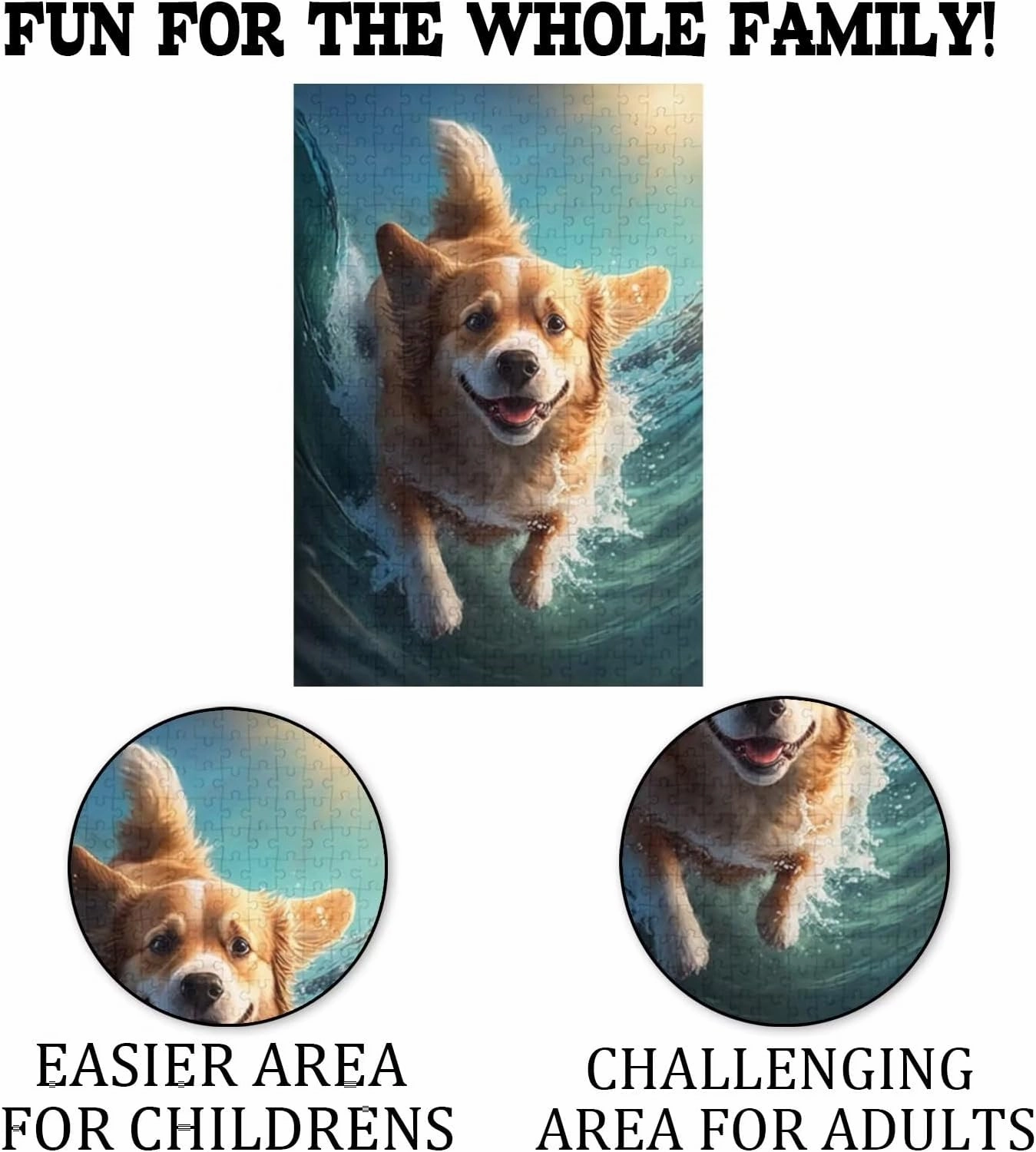 Shadow of The Wolf Puzzles for Adults 1000 Piece Wooden Jigsaw Puzzle Difficult and Cool- Shadow of The Wolf- 1000 Pieces Fantasy Puzzles