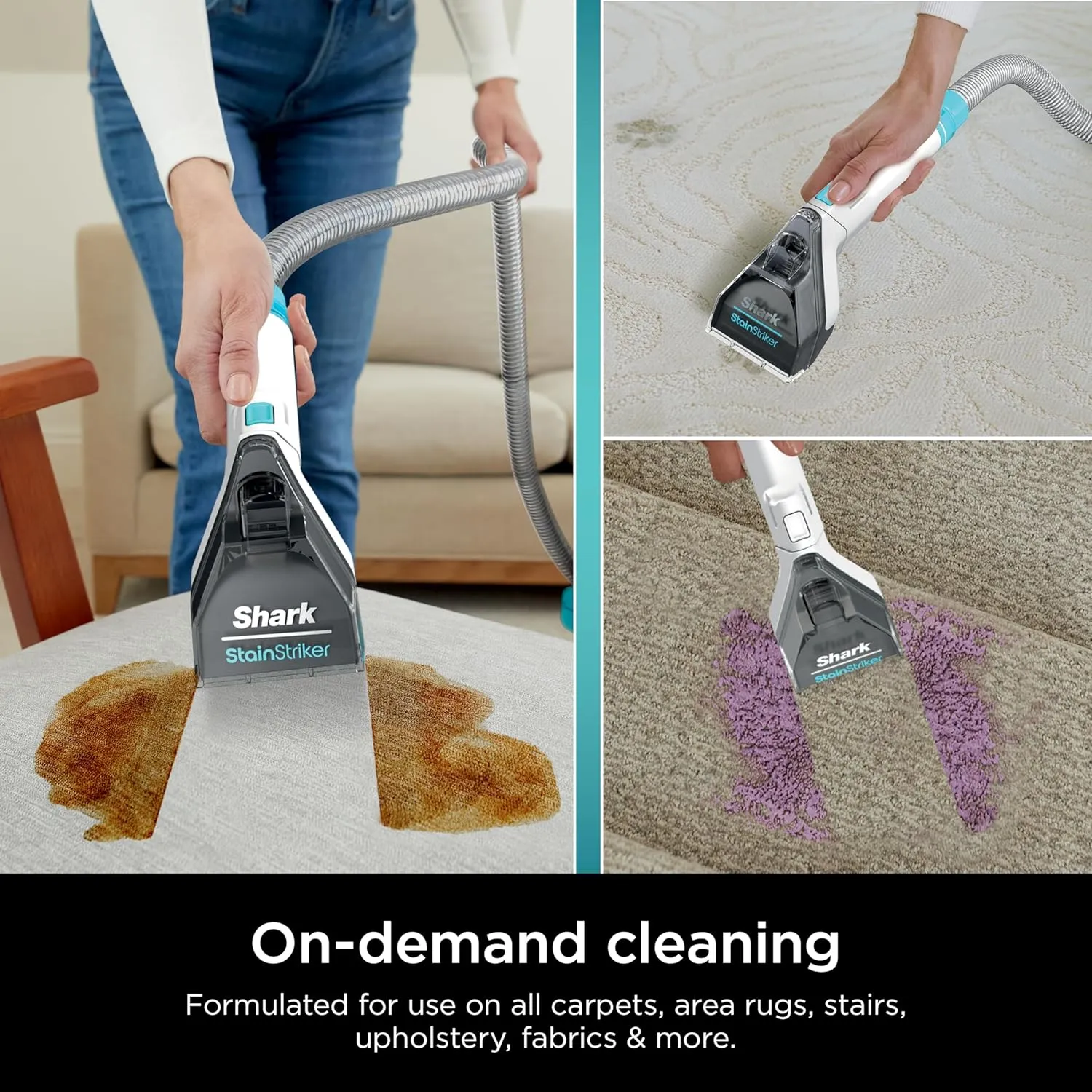Shark StainStriker Pro Bundle for All Shark StainStriker Portable Cleaners, for Carpets & Area Rugs, Instantly Eliminates Odors, 32oz OXY Multiplier and 16oz Deep Clean Pro, PXCMBUNDLE