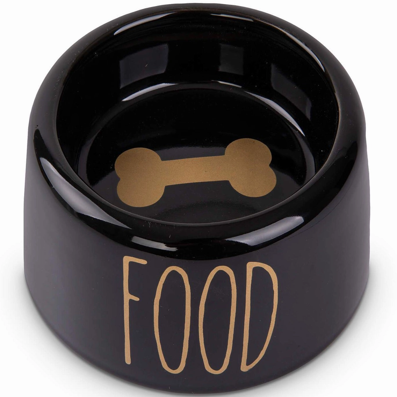 Shiny Ceramic 'Food' Bowl (350ml)