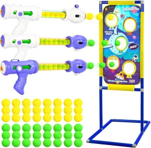 Shooting Games Toys for Boys - 3 Packs Foam Ball Air Toy Guns with Shooting Target - Includes 48 Foam Balls - Perfect Gifts for Boys Age 5-10  - Compatible with Nerf Gun Toys