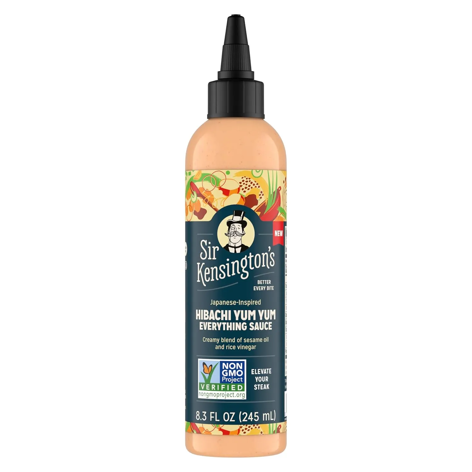Sir Kensington's Everything Sauce Hibachi Yum Yum Sauce, 6 for Dressing, Dipping & Drizzling, Non-GMO, Certified Humane, Keto, Gluten Free, Kosher & Dairy Free, 8.3 oz