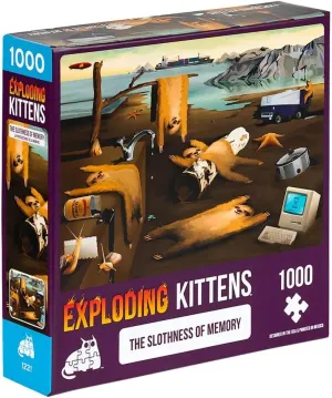 Slothness of Memory Jigsaw Puzzle by Exploding Kittens - 1000 Pieces, Ideal for Adults, Teens, and Kids - A Funny and Artistic Sloth-Themed Puzzle