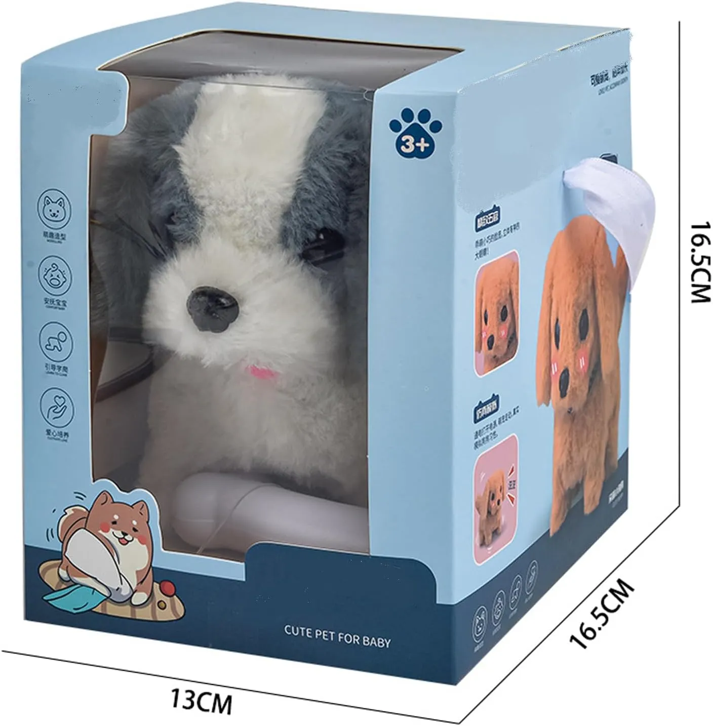 Smart Robot Dog - Robot Puppy, My Realistic RobotPuppy, RobotDog That Acts Like a Real Dogs, 2025 New Upgrade Robotic Puppy for Tail Wagging, Barking, Walking (Grey)