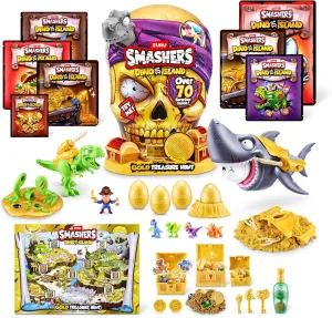 Smashers Dino Island Gold Treasure Hunt (Grey) by ZURU, Treasure Hunt Themed Toy, Interactive Toy, Collectable Toy for Kids and Teens