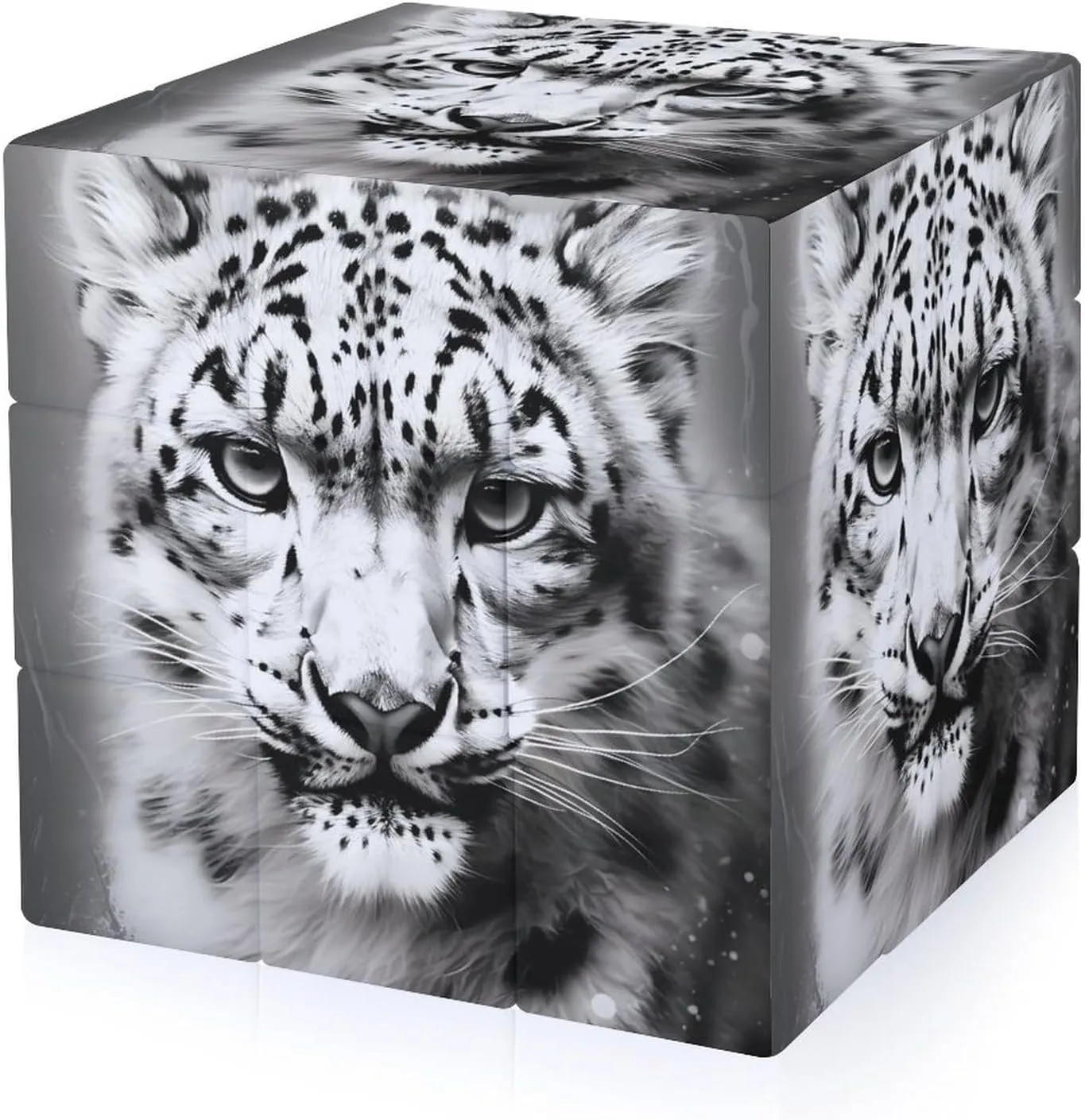 Snow Leopard Funny 3x3x3 Cube Smooth Lightweight Puzzle for Adult Graphic Printing Travel