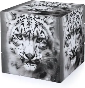 Snow Leopard Funny 3x3x3 Cube Smooth Lightweight Puzzle for Adult Graphic Printing Travel