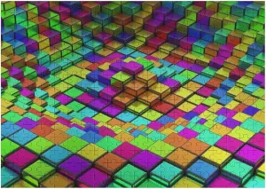 Soft Cube Pattern DIY Wooden Puzzle Adult Picture Puzzles Colorful Home Decoration Creative Gifts